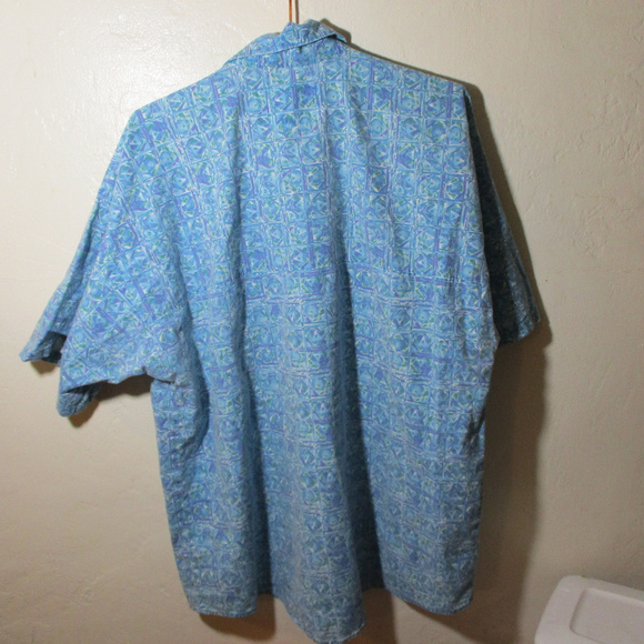 Frank button up Abstract crazy 90s Men's XL s/s - Picture 2 of 5